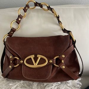 Authentic Valentino Garavani  leather dark brown